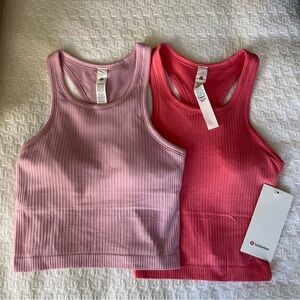 lululemon Ebb to Street Ribbed Crop Tank Tops (2)